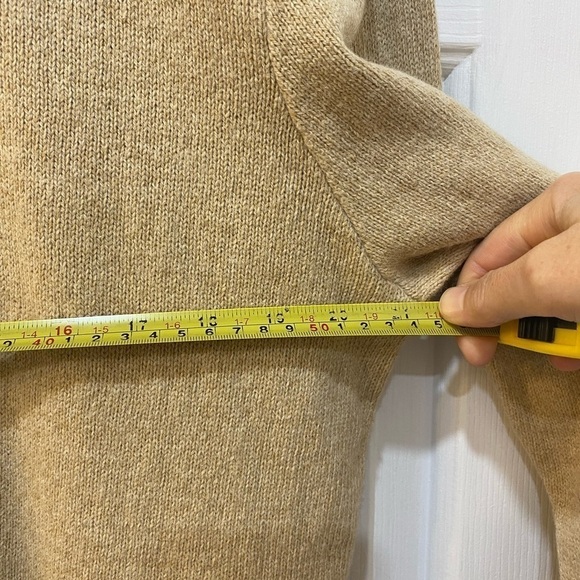 Lands' End Cable Knit Sweater Wool Blend Long Sleeve Lagenlook Women's Size L - Picture 4 of 6